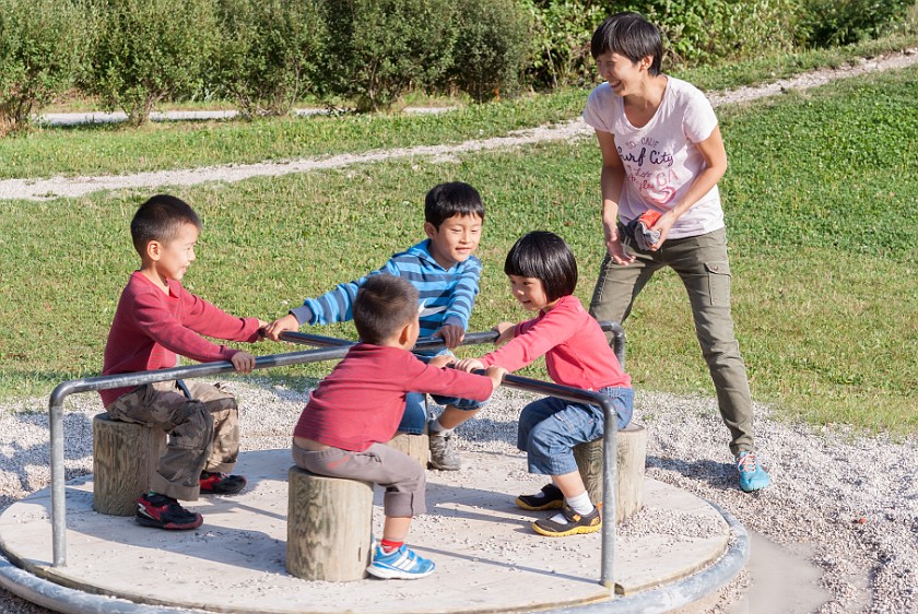 Fun with Children. Children turntable. Obertraun. .