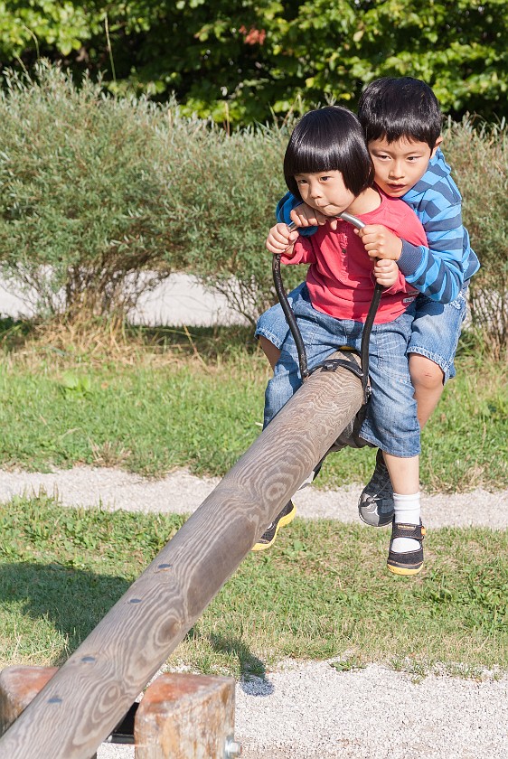 Fun with Children. See-saw. Obertraun. .