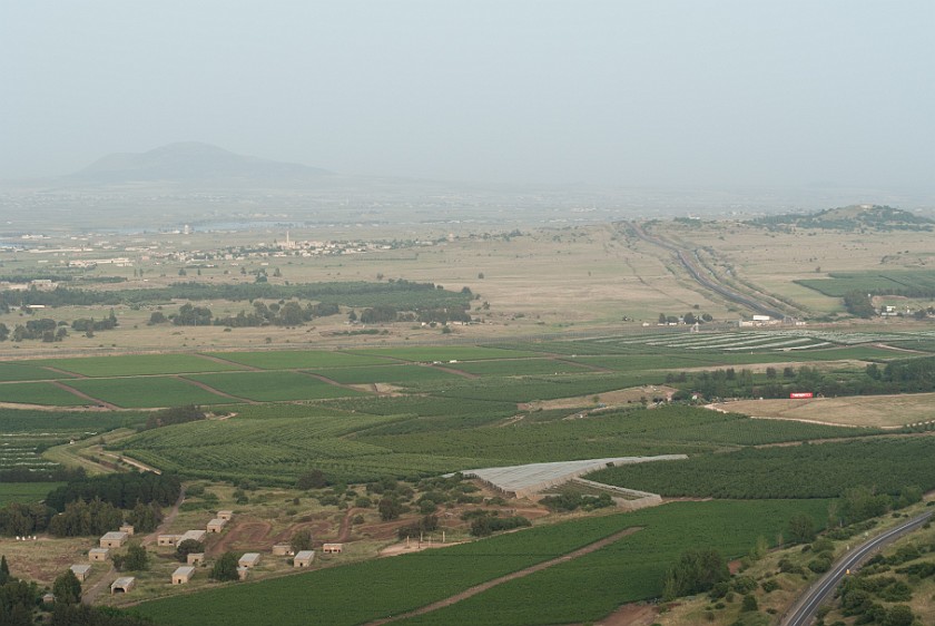 Mount Bental. View from Mt. Bental to the Syrian border. Merom Golan. .