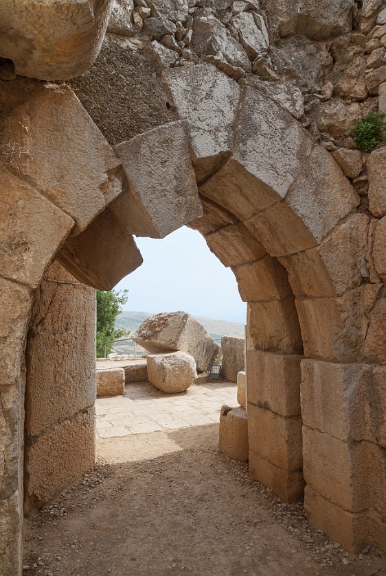 Nimrod Fortress. Entrance gate. near Nimrod. .