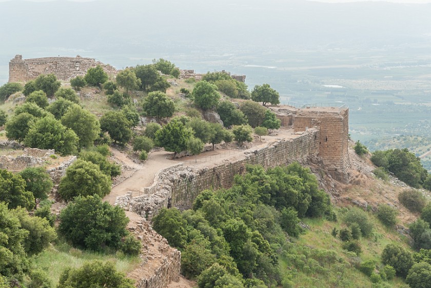 Nimrod Fortress. Northern wall and tower. near Nimrod. .