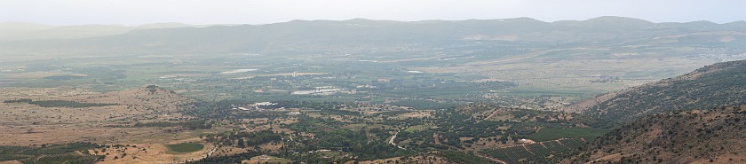 Nimrod Fortress. Panoramic view on the upper Galilee. near Nimrod. .
