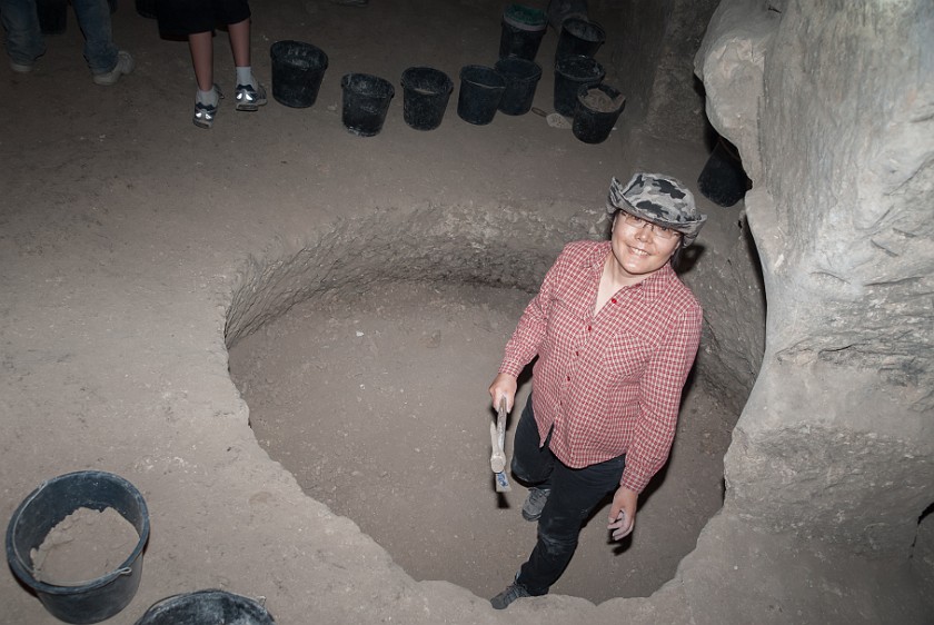 Archaeological Seminars at Tel Maresha. Excavation pit. Beit Guvrin. .