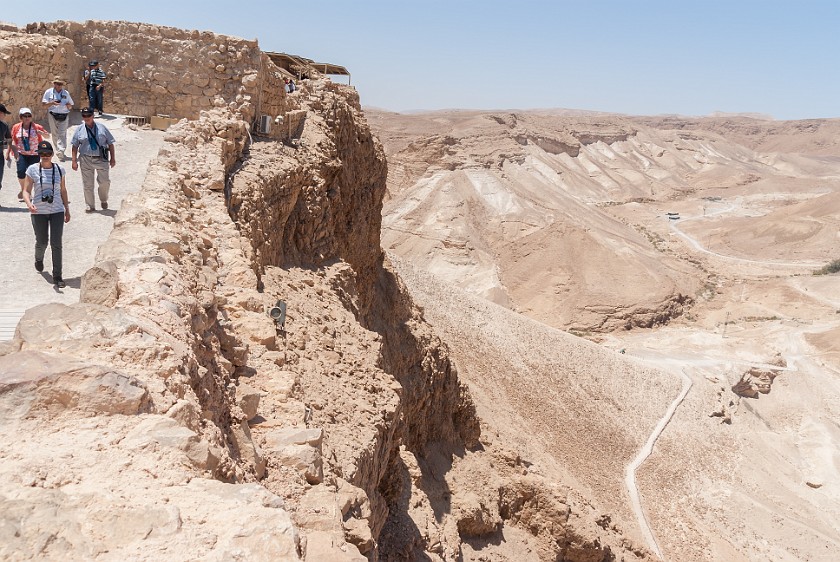 Masada. View on the Roman earth ramp. Masada. .