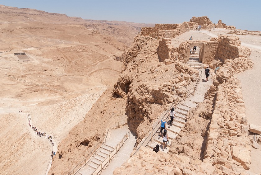 Masada. View on the Roman earth ramp. Masada. .