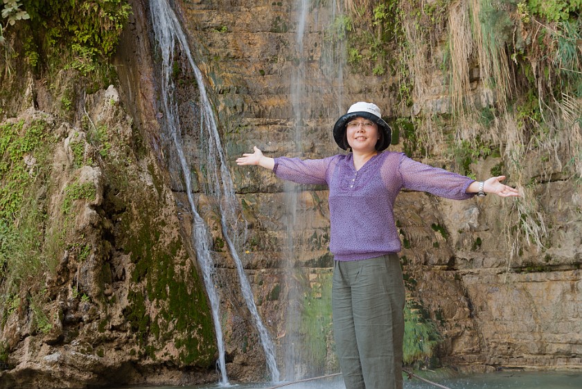 Ein Gedi Nature Reserve. Portrait at David's Waterfall. Kibbutz Ein Gedi. .
