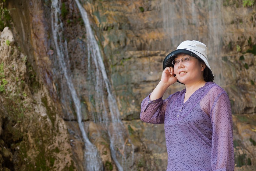 Ein Gedi Nature Reserve. Portrait at David's Waterfall. Kibbutz Ein Gedi. .
