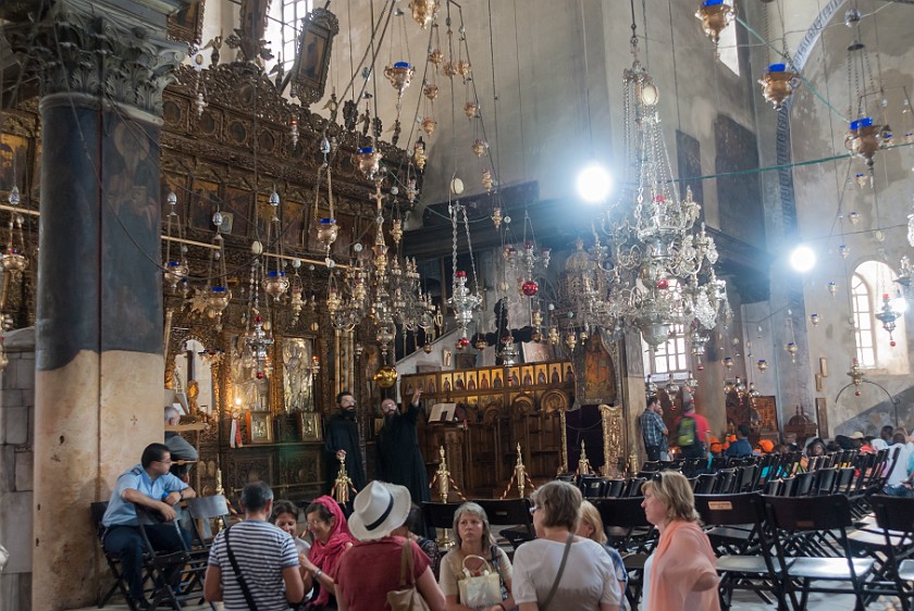 Bethlehem. Altar inside the Church of the Nativity. Bethlehem. .