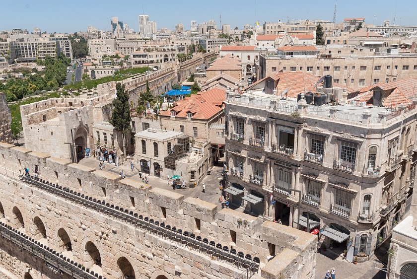 Old City of Jerusalem. View from the Citadel onto the Imperial Hotel. Jerusalem. .