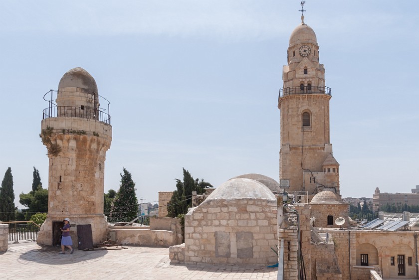 Mount Zion. Rooftop near the Church of the Dormition. Jerusalem. .