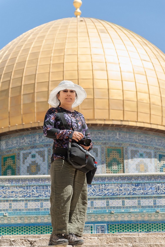 Temple Mount. Portrait in front of the Dome of the Rock. Jerusalem. .