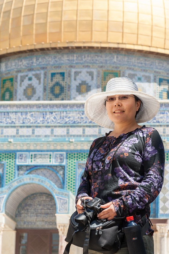 Temple Mount. Portrait in front of the Dome of the Rock. Jerusalem. .