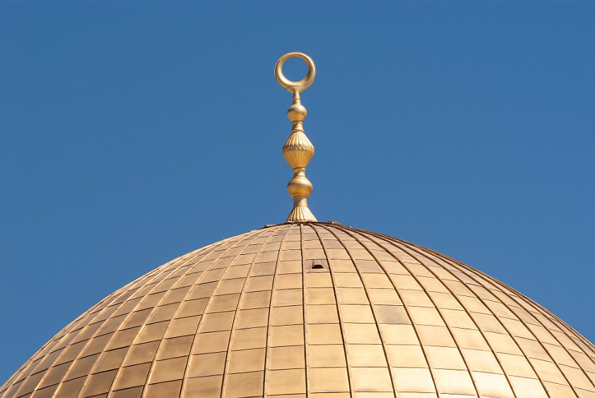 Temple Mount. Golden cupola of the Dome of the Rock. Jerusalem. .
