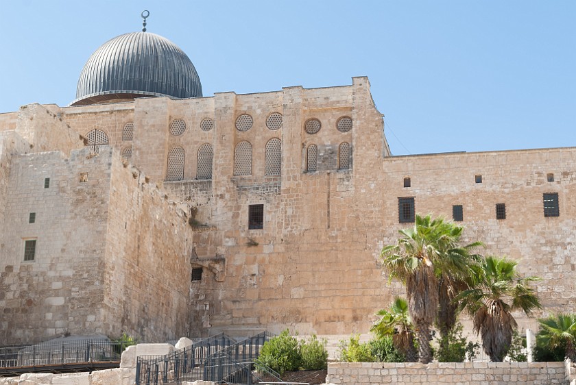 Jerusalem Archaeological Park. Southern wall of the Temple Mount and Al-Aqsa Mosque. Jerusalem. .