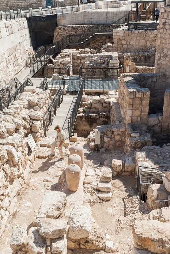 Jerusalem Archaeological Park. Ruins of ancient Jewish baths for ritual cleansing. Jerusalem. .