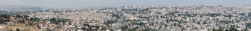 Mount of Olives. Panoramic view from the tower of the Church of the Ascension on Jerusalem. Jerusalem. .
