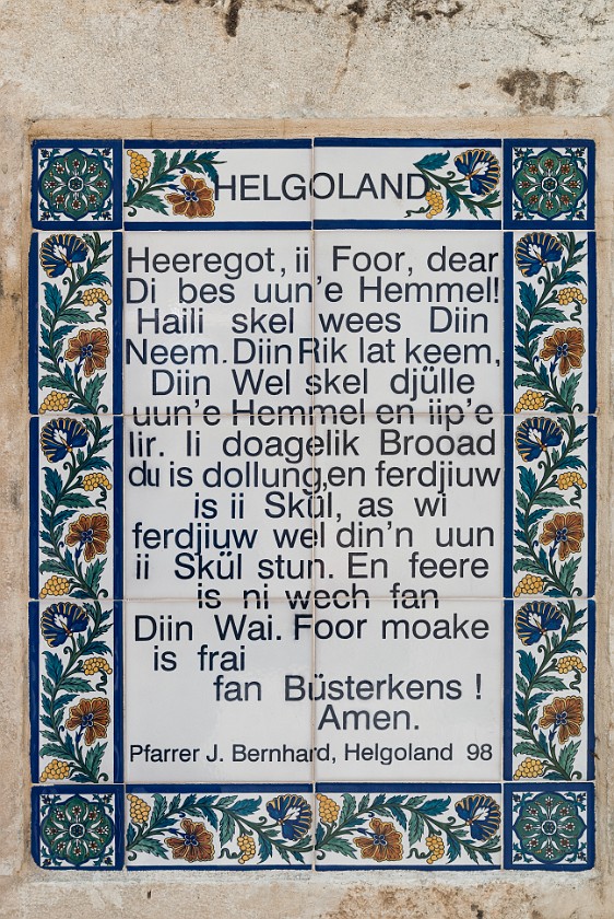 Mount of Olives. Lord's Prayer in Helgoland dialect. Jerusalem. .
