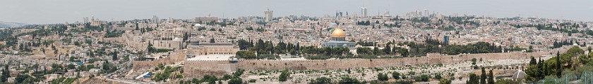 Mount of Olives. View from the Mount of Olives on the Old City of Jerusalem. Jerusalem. .