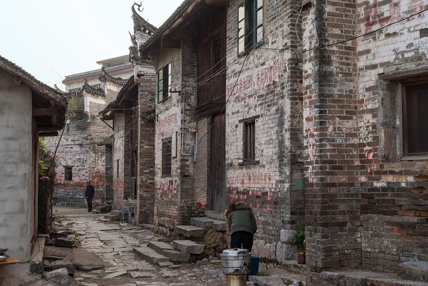 Liugongcun Village. Street to the boat stage. Liugongcun. .