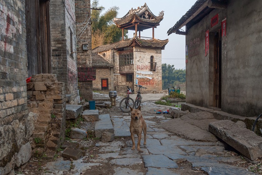 Liugongcun Village. Street to the boat stage. Liugongcun. .