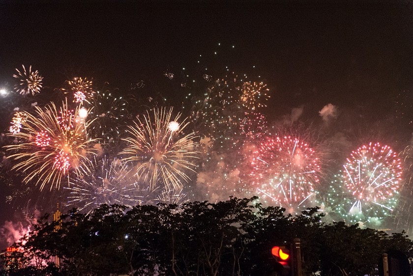 Hong Kong New Year's Eve. Fireworks. Hong Kong. .