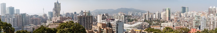 Macau. Panoramic view from the Guia Fort on Macau. Macau. .