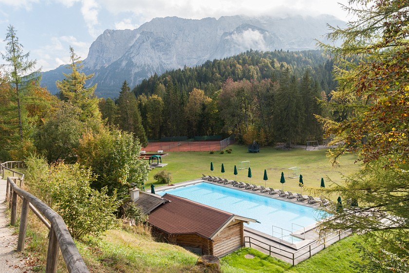 Elmau. Back yard. near Garmisch-Partenkirchen. .