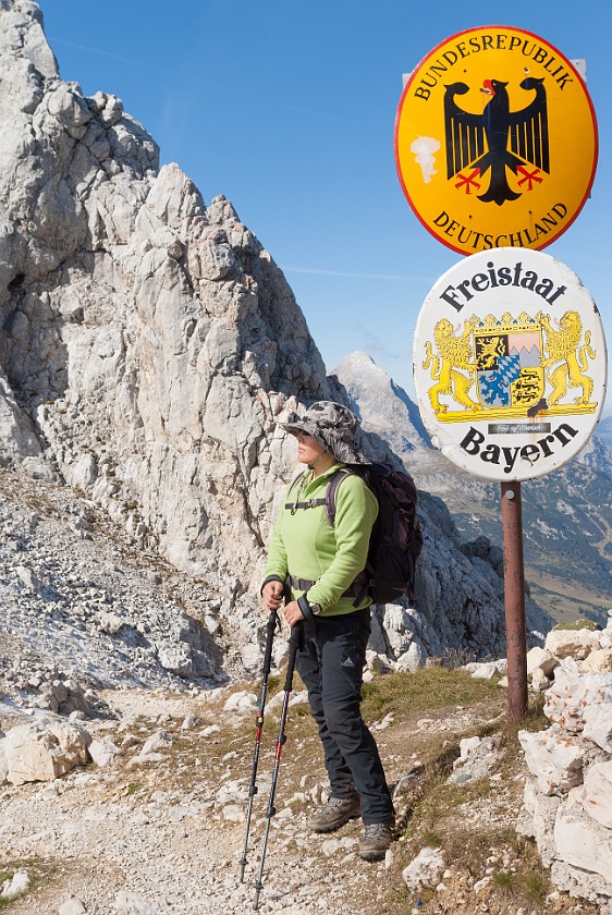 Meilerhütte. Border between Austria and Germany. near Garmisch-Partenkirchen. .