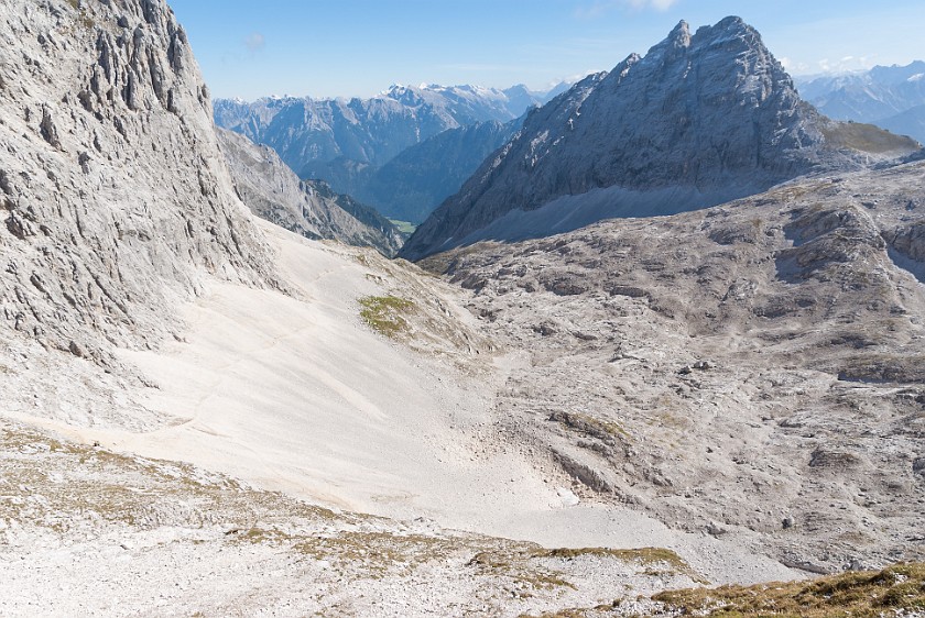 Hike to the Partenkirchener Dreitorspitze. Midway. near Garmisch-Partenkirchen. .