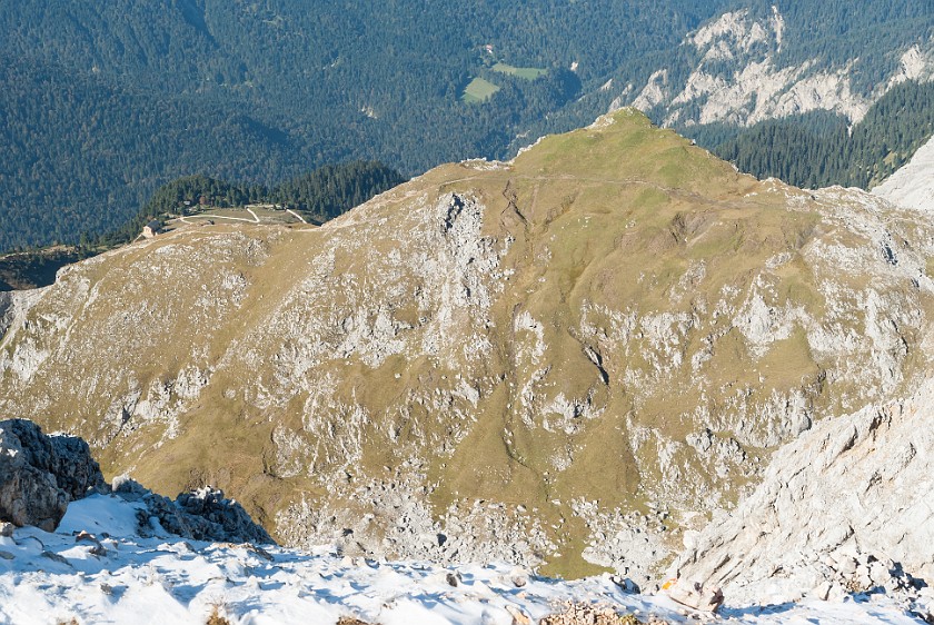 On Top of the Partenkirchener Dreitorspitze. View on the Frauenalp and Schachen. near Garmisch-Partenkirchen. .