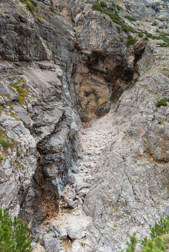 Partnach Source. Source wall. near Garmisch-Partenkirchen. .