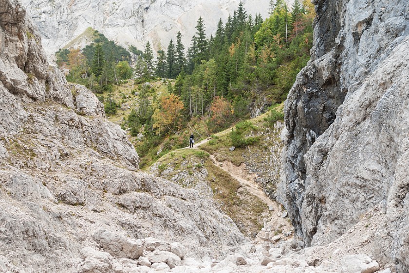 Partnach Source. View from the source wall. near Garmisch-Partenkirchen. .