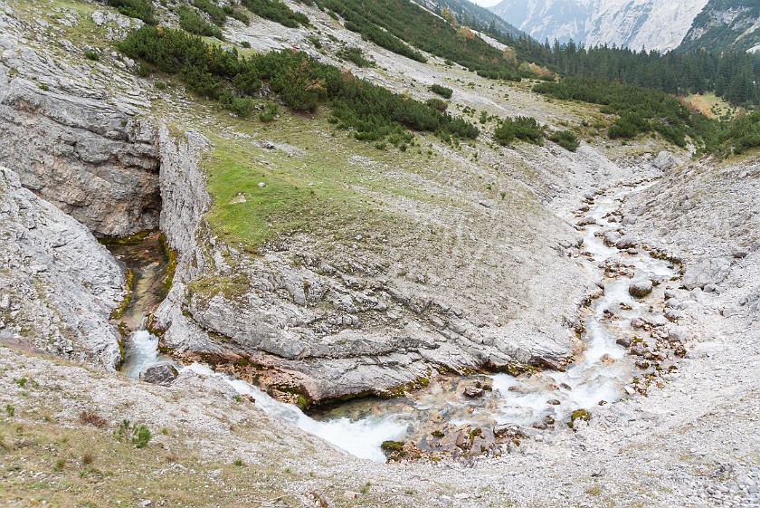Partnach Source. First meters of the brook. near Garmisch-Partenkirchen. .