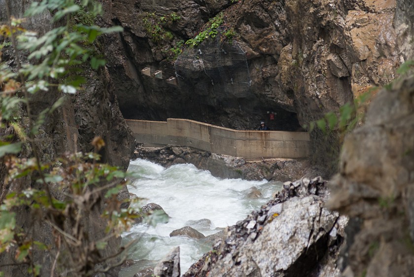 Partnachklamm. Inside the gorge. near Garmisch-Partenkirchen. .
