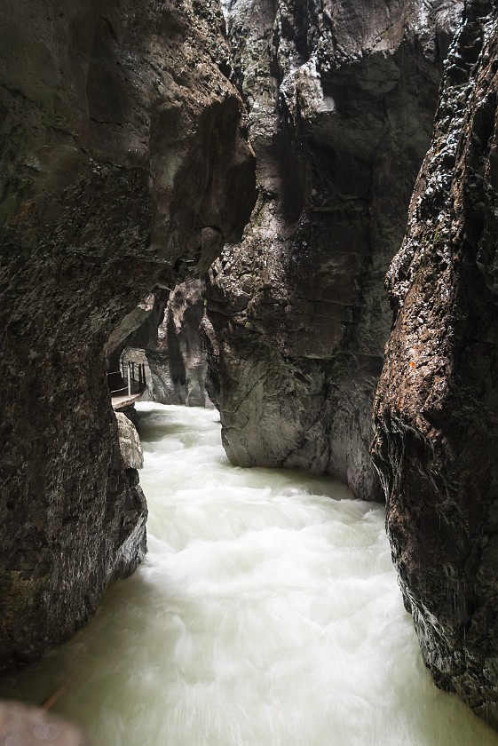Partnachklamm. Inside the gorge. near Garmisch-Partenkirchen. .