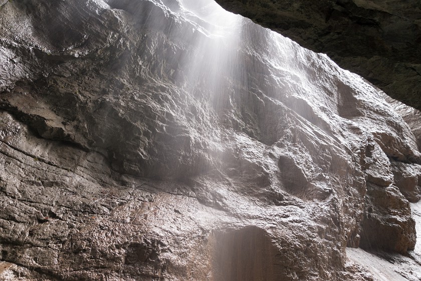 Partnachklamm. Water from above. near Garmisch-Partenkirchen. .