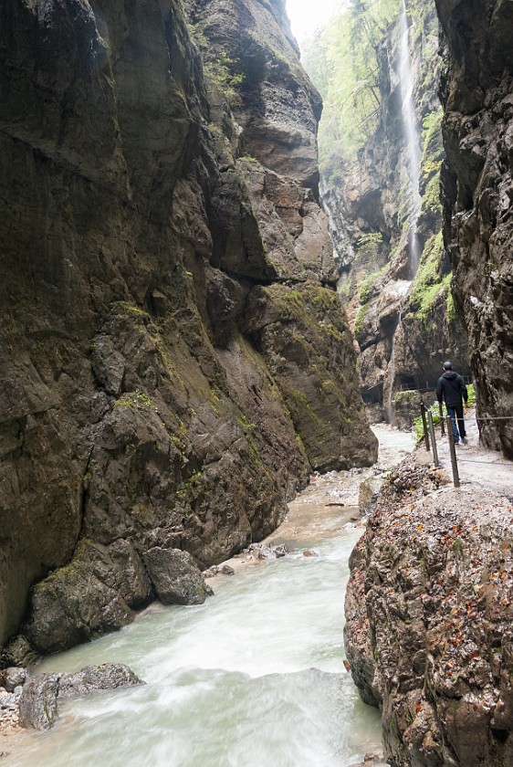Partnachklamm. Inside the gorge. near Garmisch-Partenkirchen. .