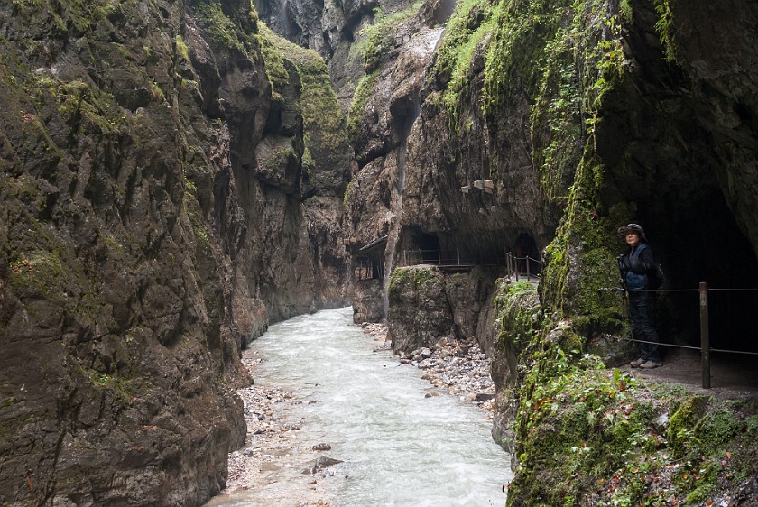 Partnachklamm. Inside the gorge. near Garmisch-Partenkirchen. .