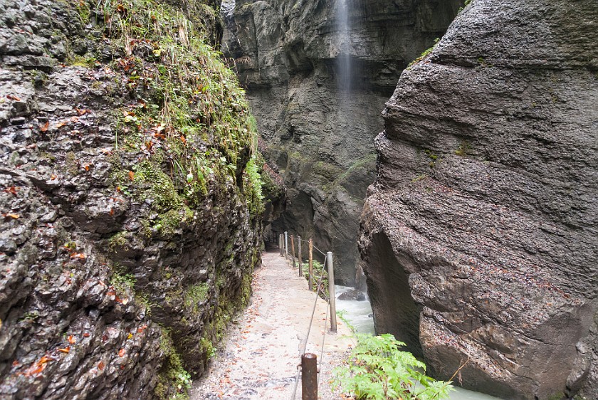 Partnachklamm. Near the north entry. near Garmisch-Partenkirchen. .