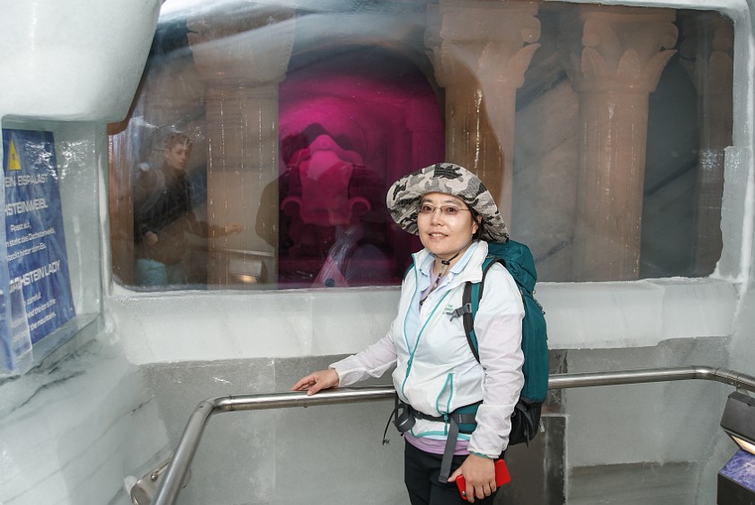 Dachstein. Ice carving inside the glacier. Ramsau am Dachstein. .