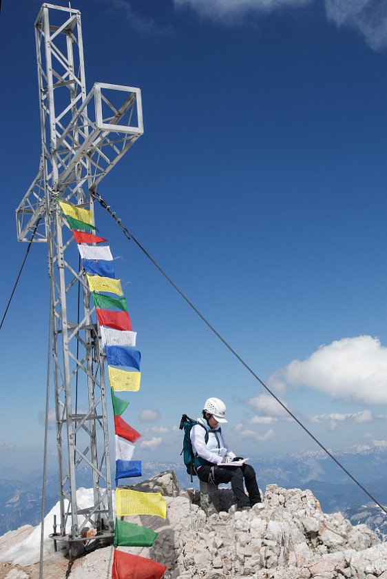 Dachstein. Dachstein summit and cross. Ramsau am Dachstein. .