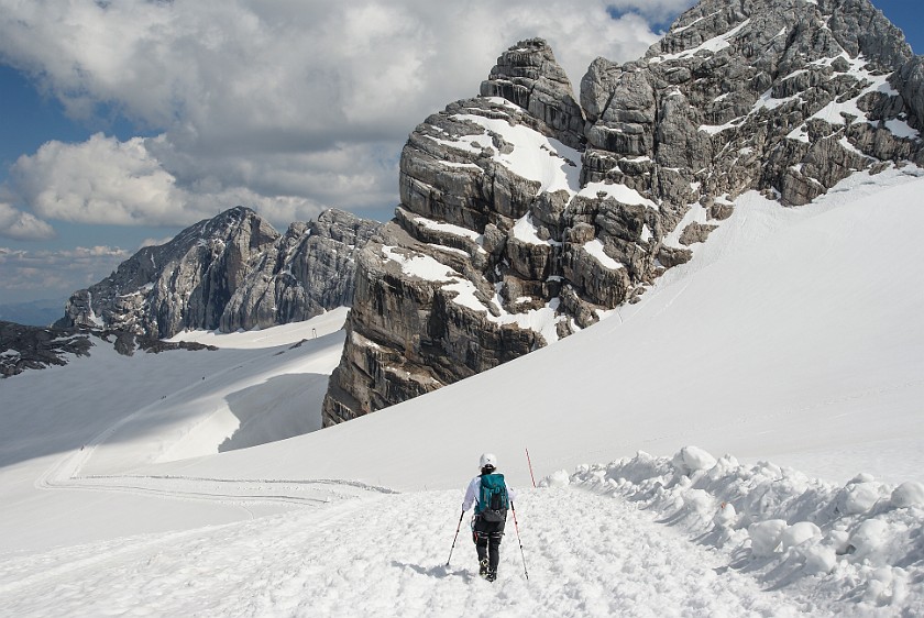 Dachstein. Walking on the glacier. Ramsau am Dachstein. .