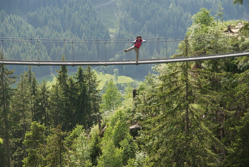 Alpine Path Durch die Höll. Suspension bridge. Ramsau am Dachstein. .