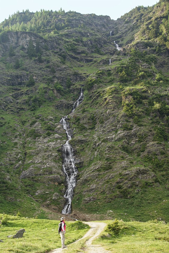 Alpine Path Durch die Höll. Waterfall near Riesachsee. Ramsau am Dachstein. .