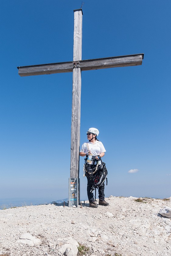 Hindelanger Klettersteig. Summit of the Westlicher Wengenkopf. Oberstdorf. .