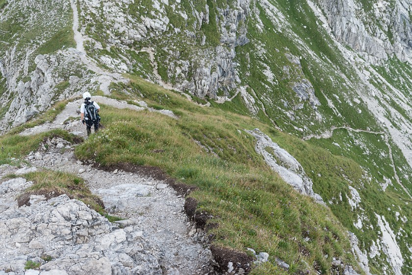Hindelanger Klettersteig. Third exit from the via ferrata. Oberstdorf. .