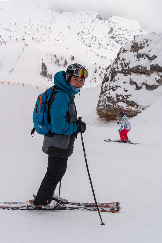 Lagazuoi, First Day. Skiing. Cortina D'Ampezzo. .