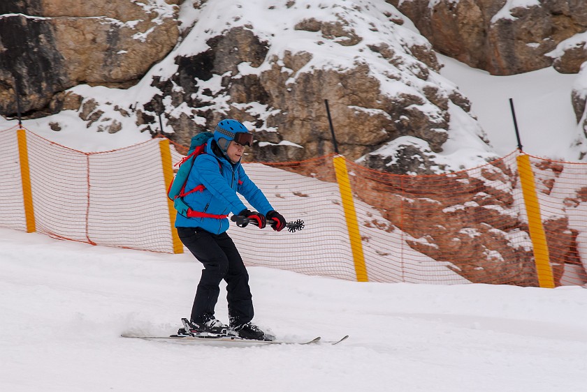 Lagazuoi, First Day. Skiing. Cortina D'Ampezzo. .