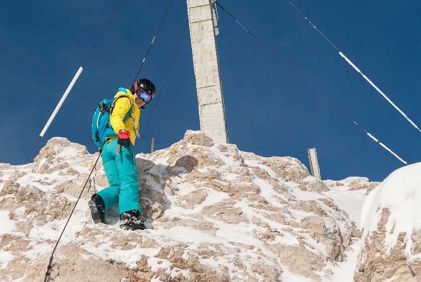 Cristallo. The summit cross of Forcella Staunies. Cortina D'Ampezzo. .