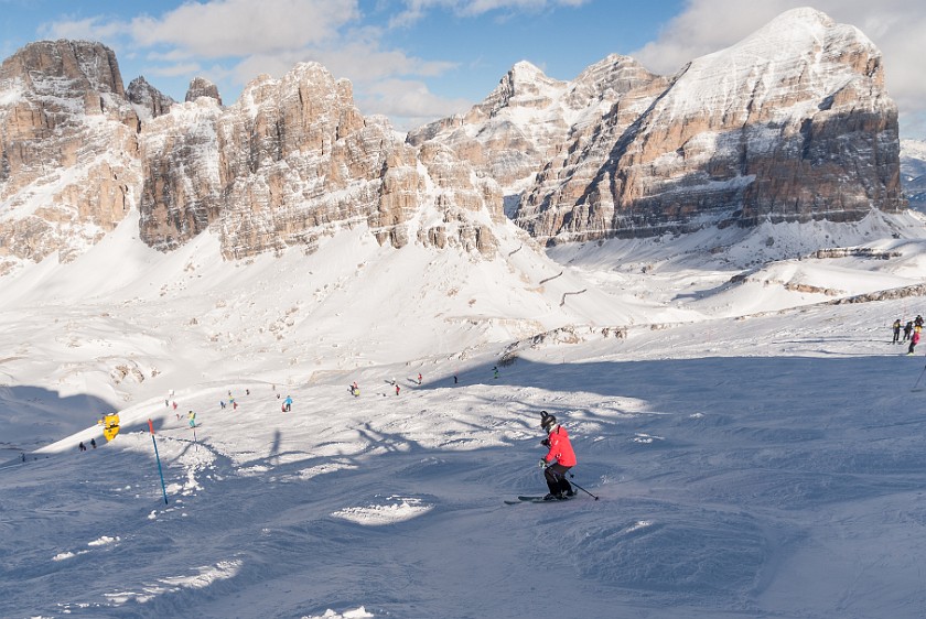 Lagazuoi, Second Day. Skiing. Cortina D'Ampezzo. .